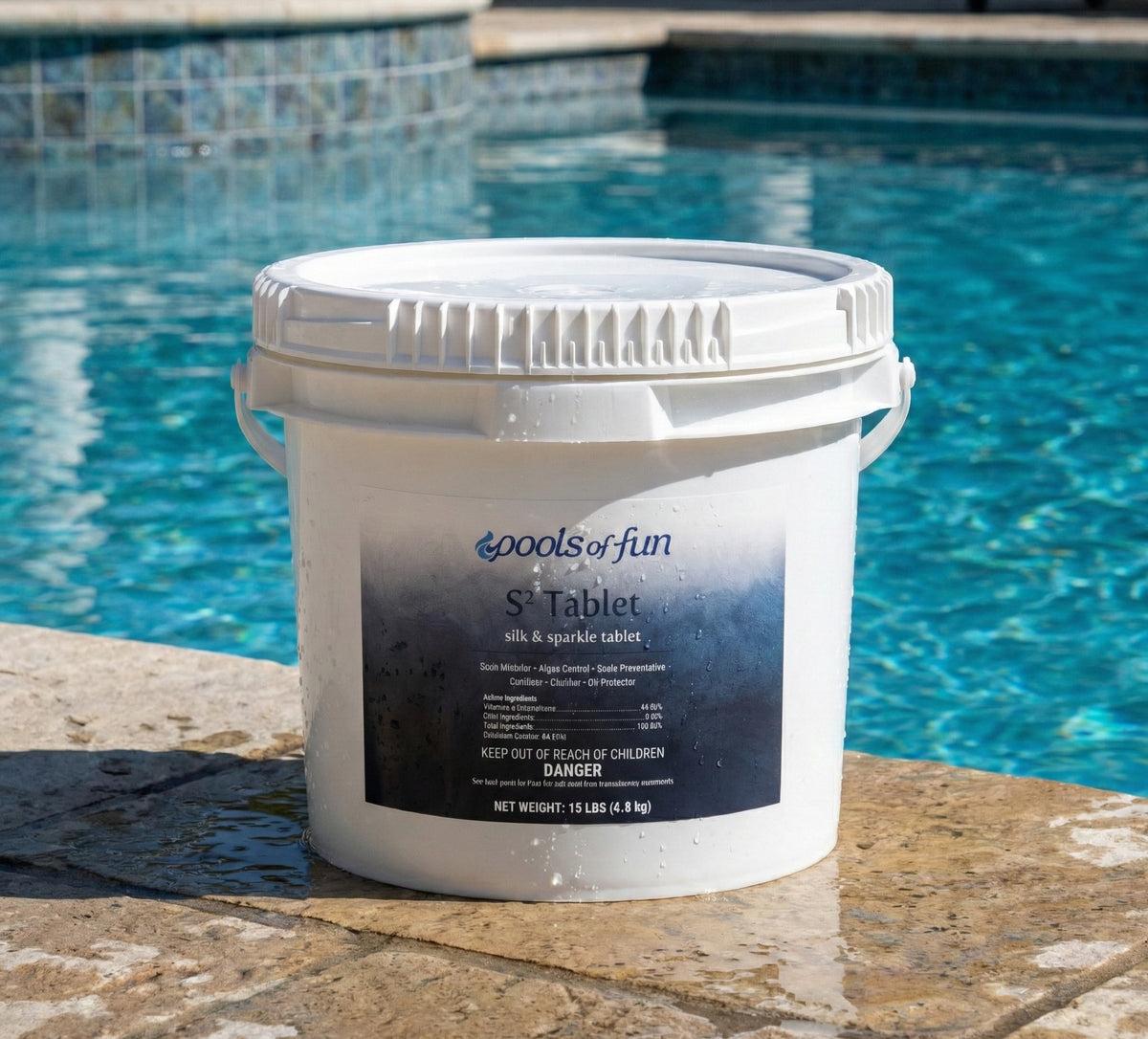 Pools of Fun - S2 Silk & Sparkle Chlorine Tab 15# Bucket