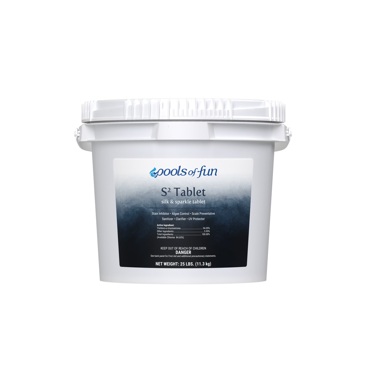 Pools of Fun - S2 Silk & Sparkle Chlorine Tab 25# Bucket