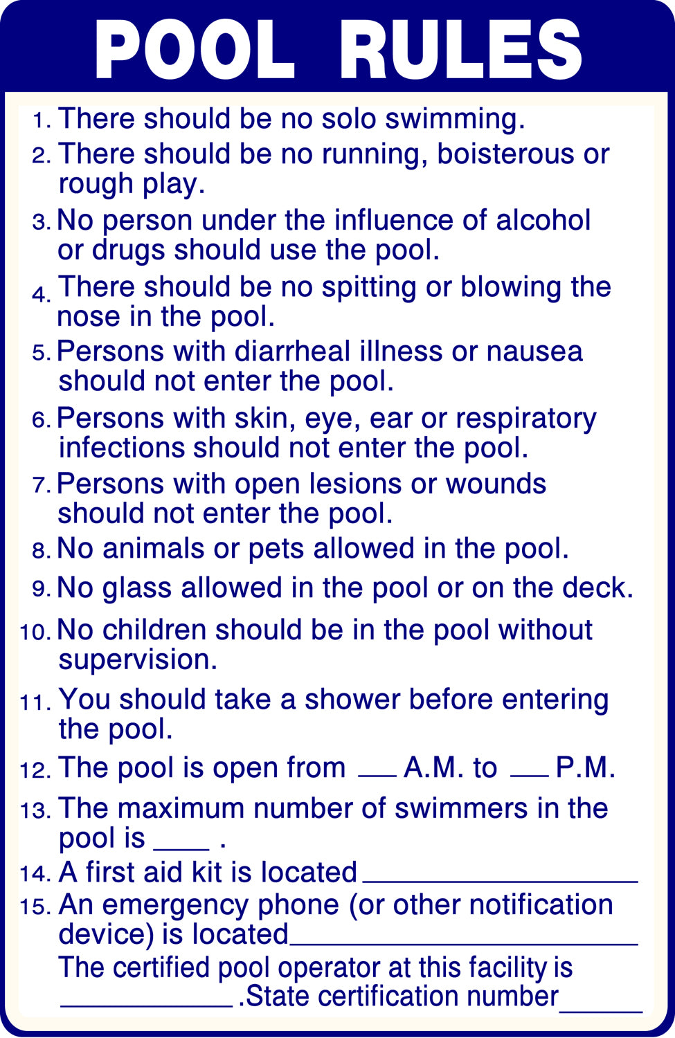 SIGN POOL RULES SC APPROVED