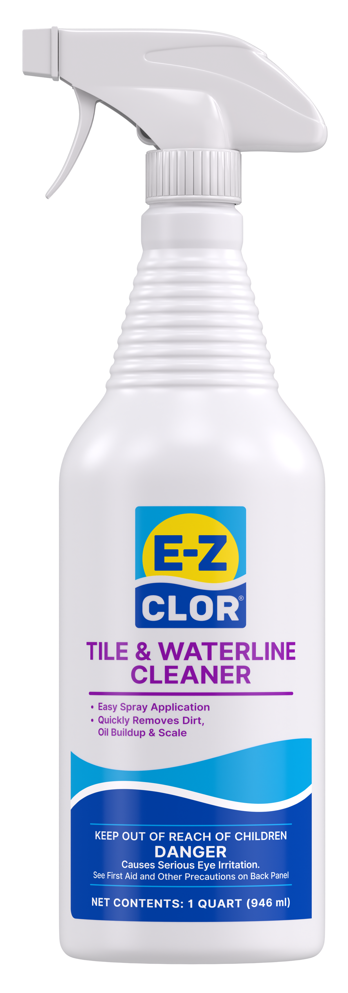 E-Z Clor Tile & Waterline Cleaner w/ Sprayer 1 Qt