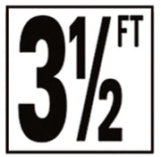 3 1/2 FT DEPTH MARKER