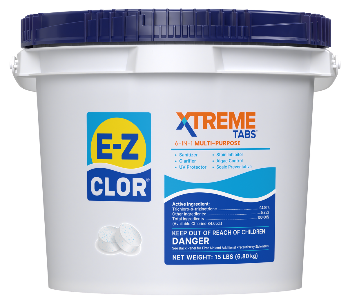 E-Z Clor 3" XTREME Tabs (wrapped) 15# Bucket