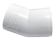 SCH40 PVC 22.5^ ELL