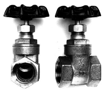 GATE VALVE BRASS 1"