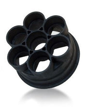2" Black 6-Port Valve Base