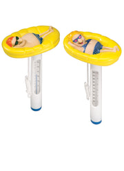 Floating sunbather thermometer