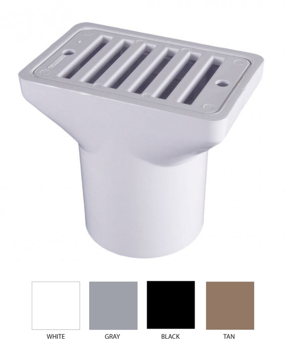 WHITE GUTTER DRAIN