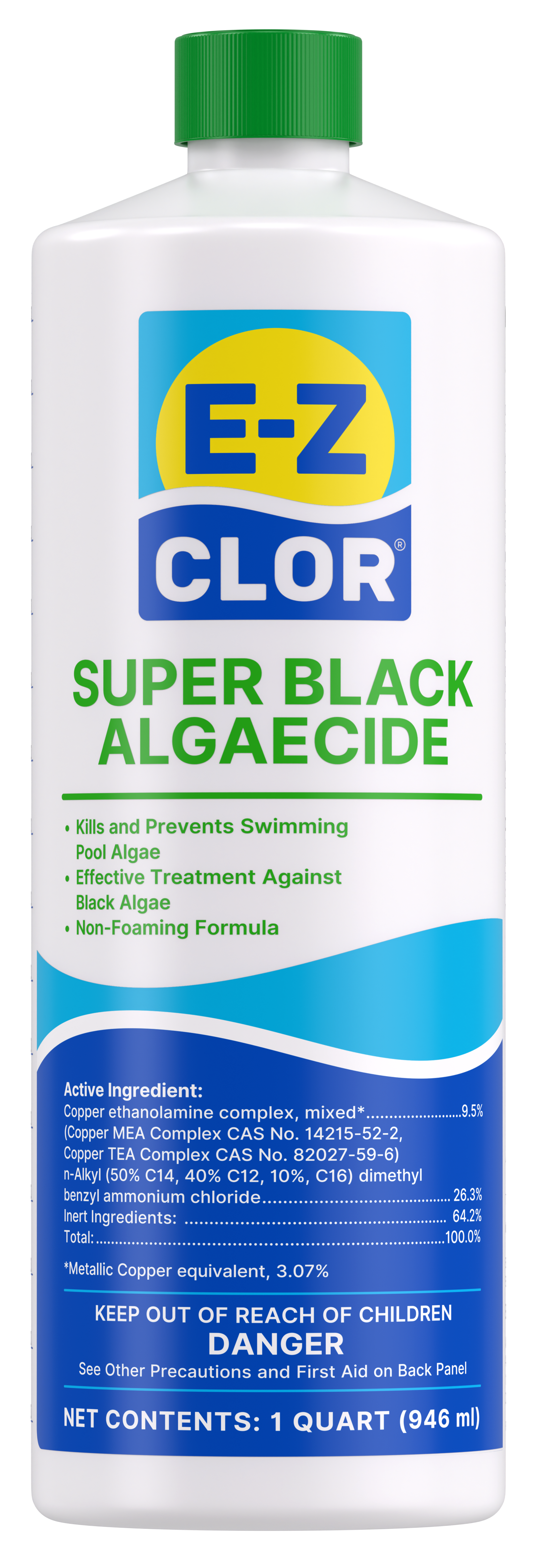 E-Z Clor Super Black Algaecide 1 Qt
