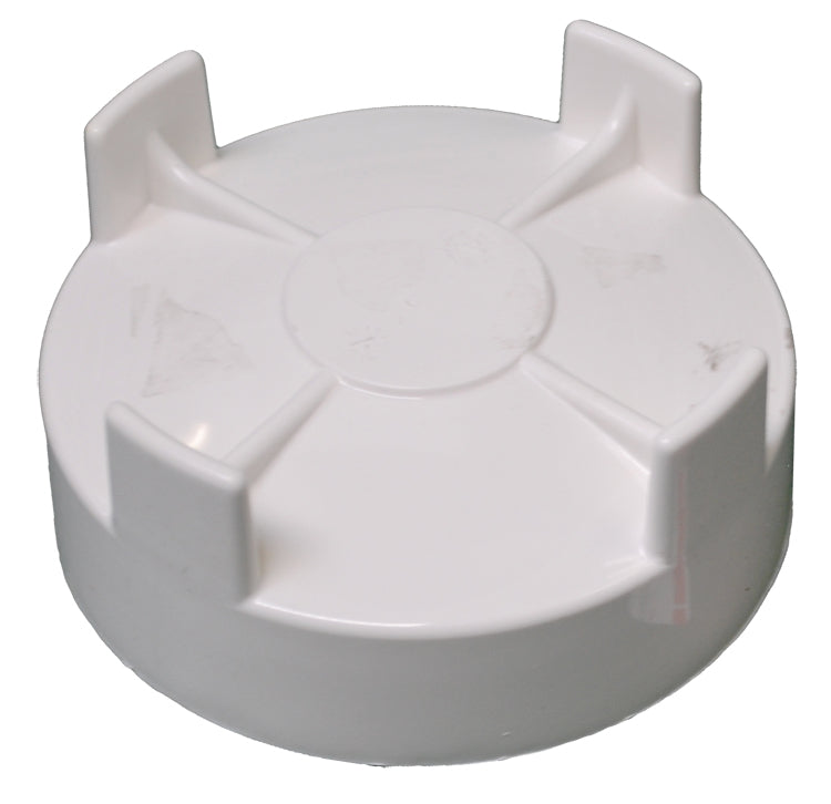 3" THREADED CAP WHITE